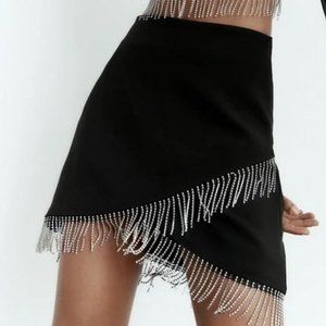 ZARA SHINY MINI SKIRT